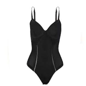 NEW STRM LINE WIREFREE BODYSUIT SHAPEWEAR BLACK SIZE LARGE